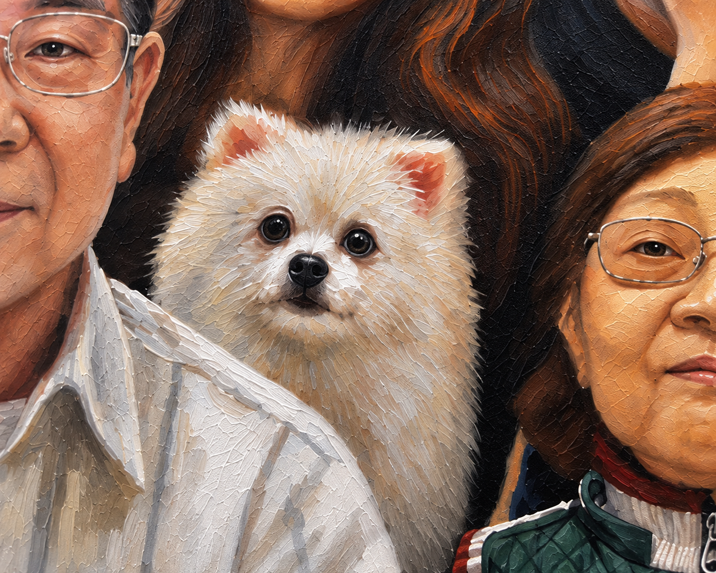 Where Love Still Gathers — A companion in the portrait, artwork detail