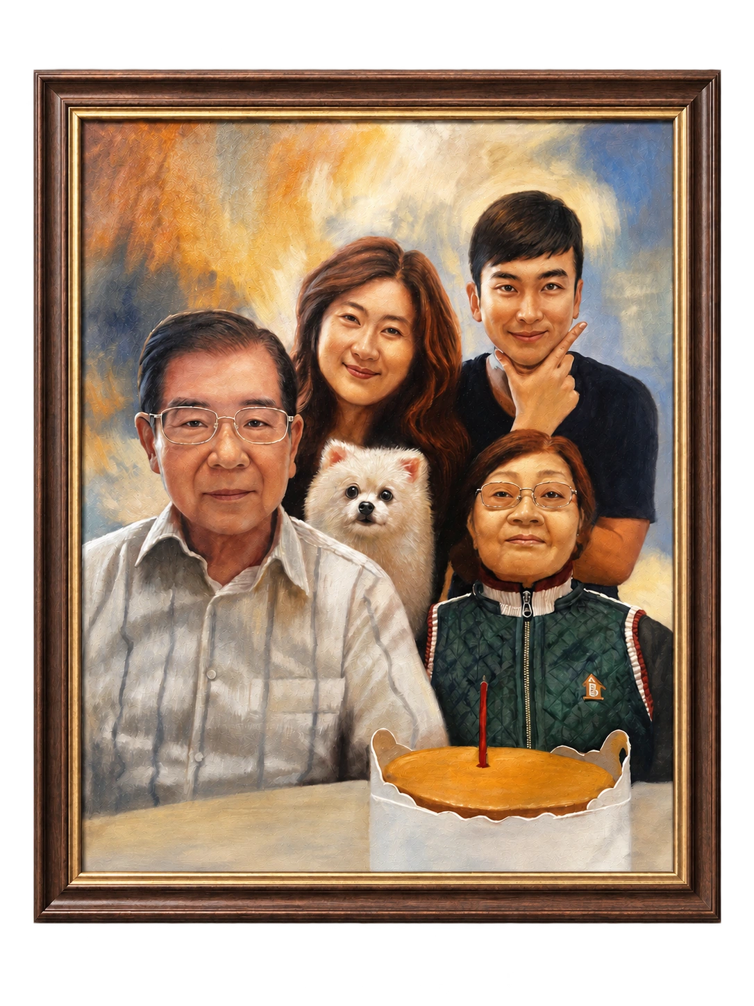 Where Love Still Gathers, the complete painting and frame