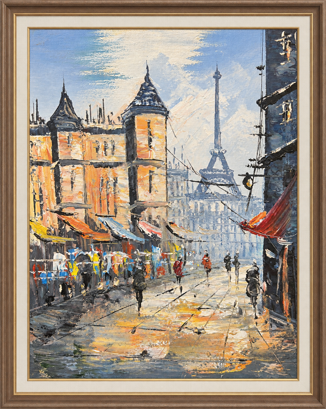 Paris Beyond the Postcard: Paris Beyond the Postcard looks past the familiar icon to the everyday life unfolding around it. Markets, wet streets, old façades, and passing figures reveal a Paris remembered not as a destination, but as a city truly lived.