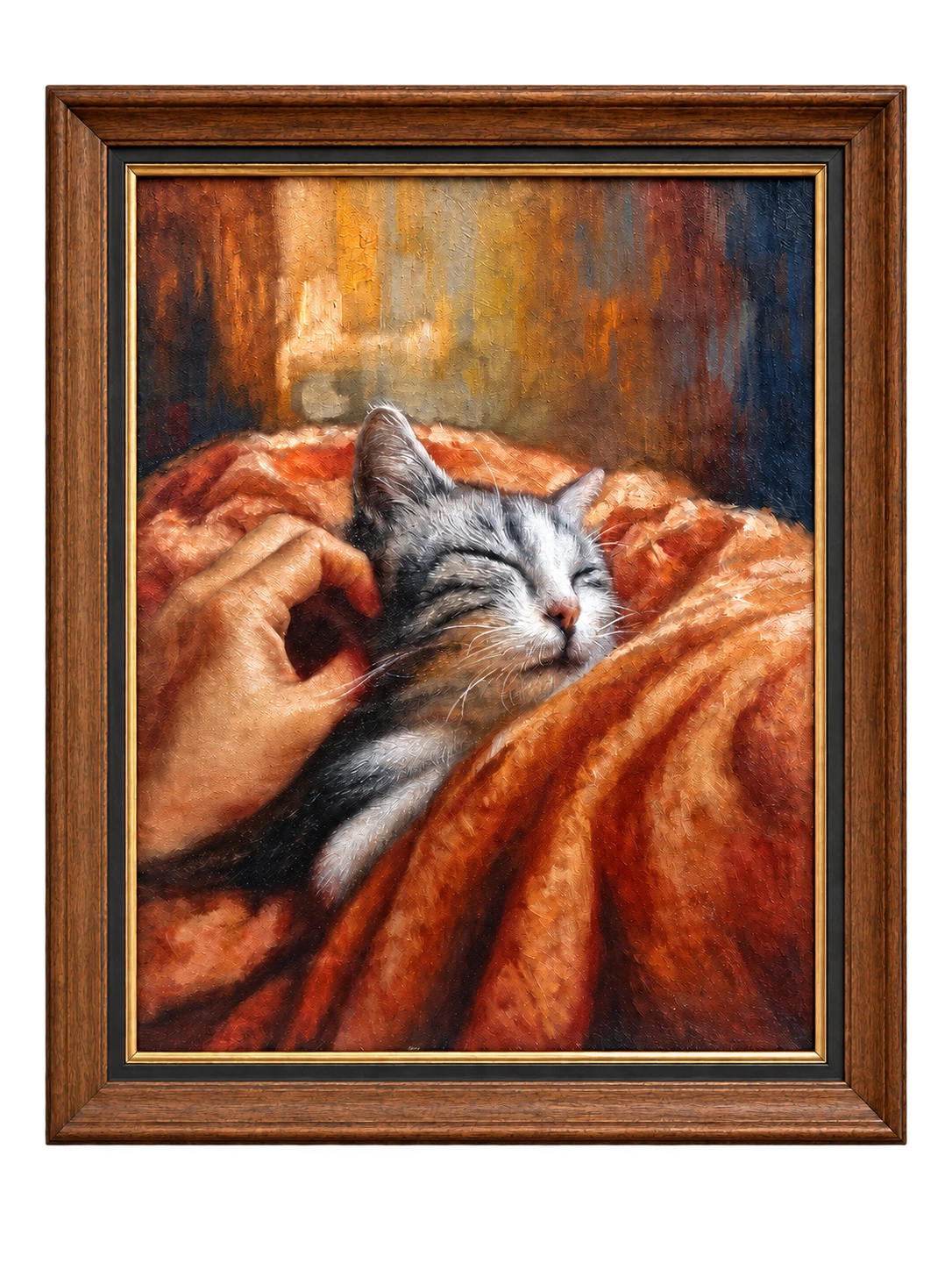 When an Angel Learned to Nuzzle, the complete painting and frame