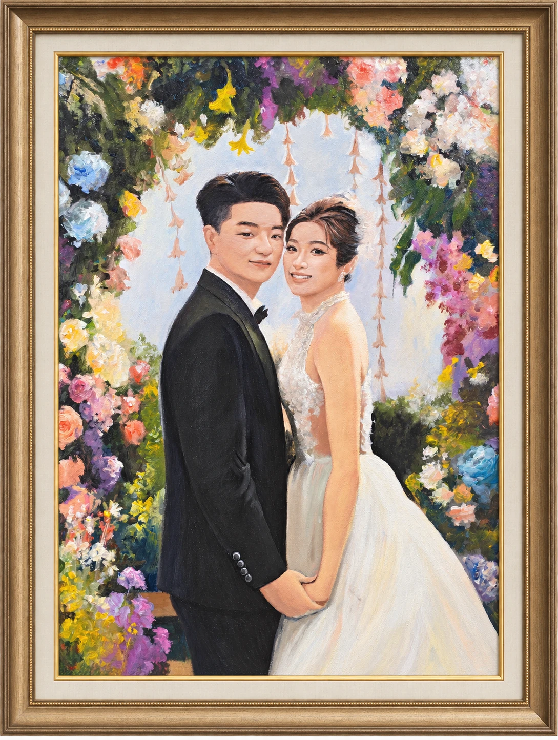 When Forever Became Us, the complete painting with its original frame