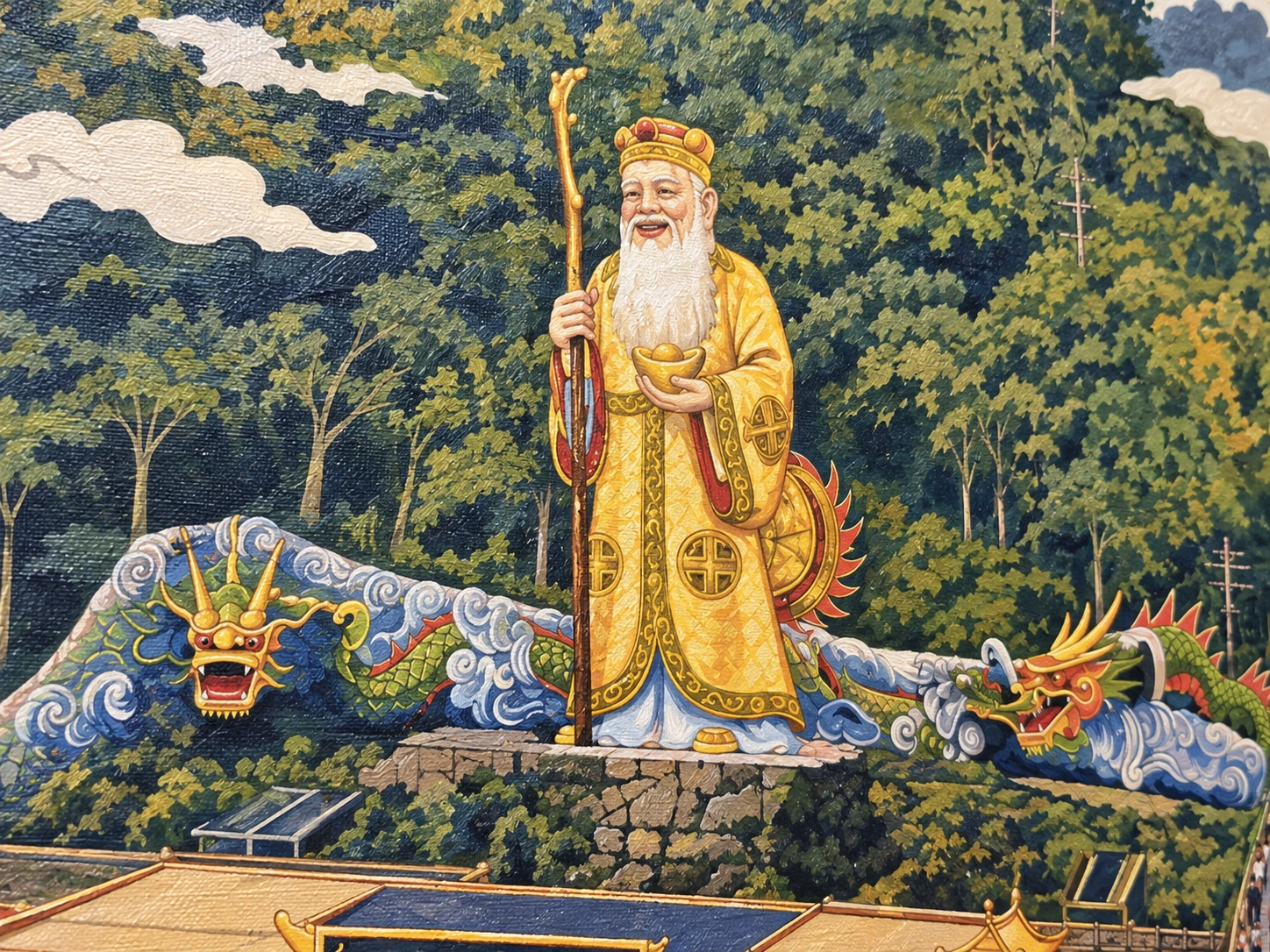願上南山,山林裡的祝福,作品局部